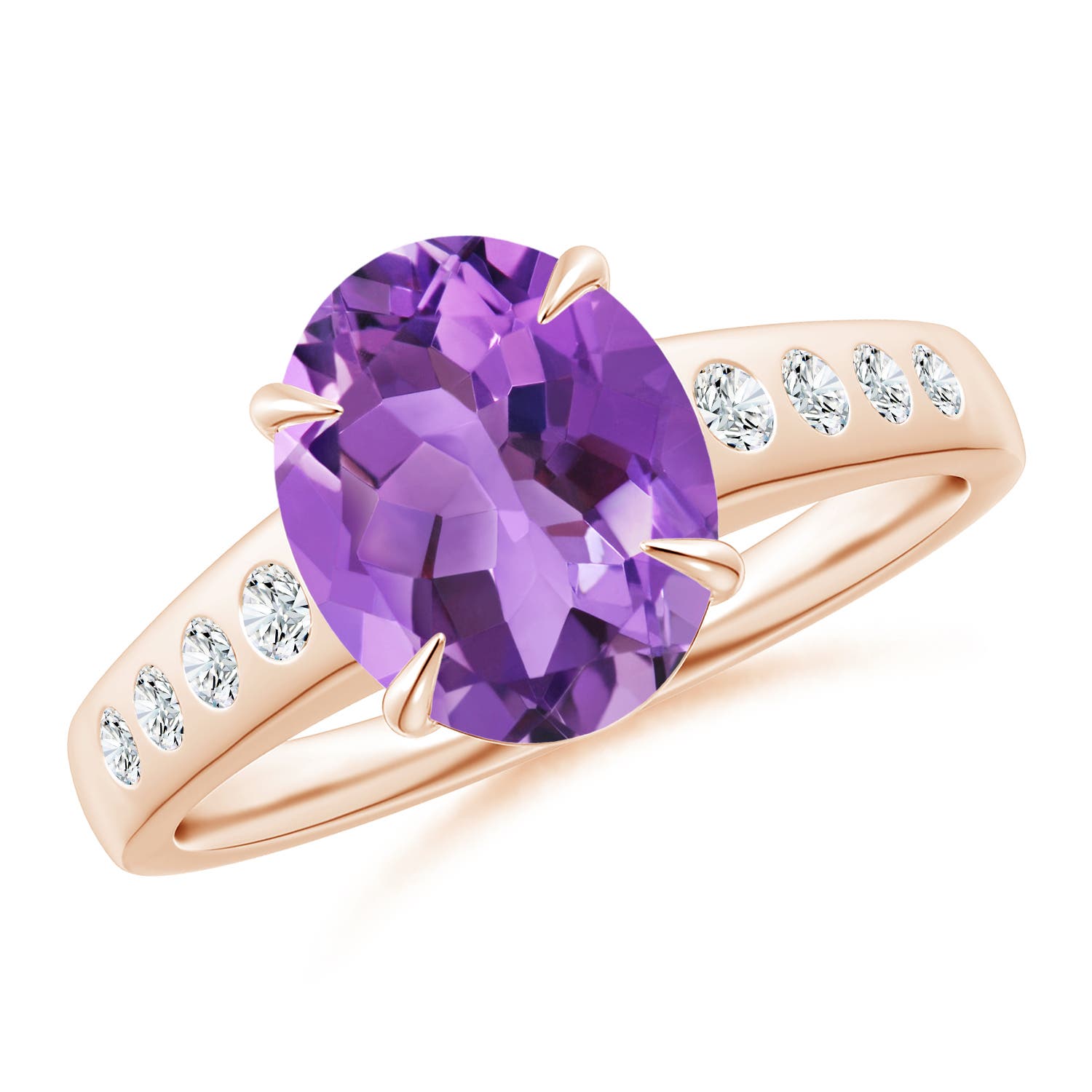 AA - Amethyst / 2.5 CT / 14 KT Rose Gold