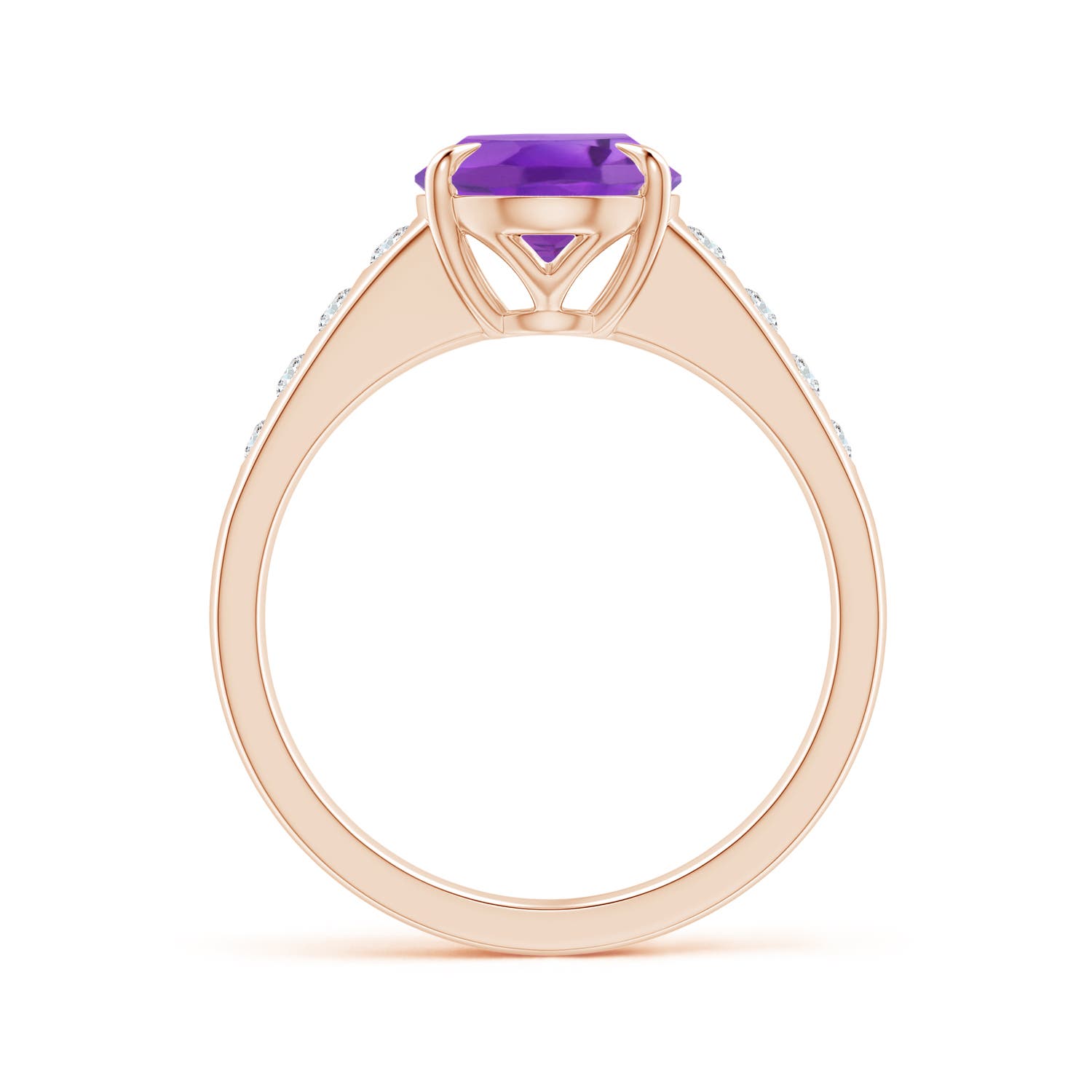 AA - Amethyst / 2.5 CT / 14 KT Rose Gold