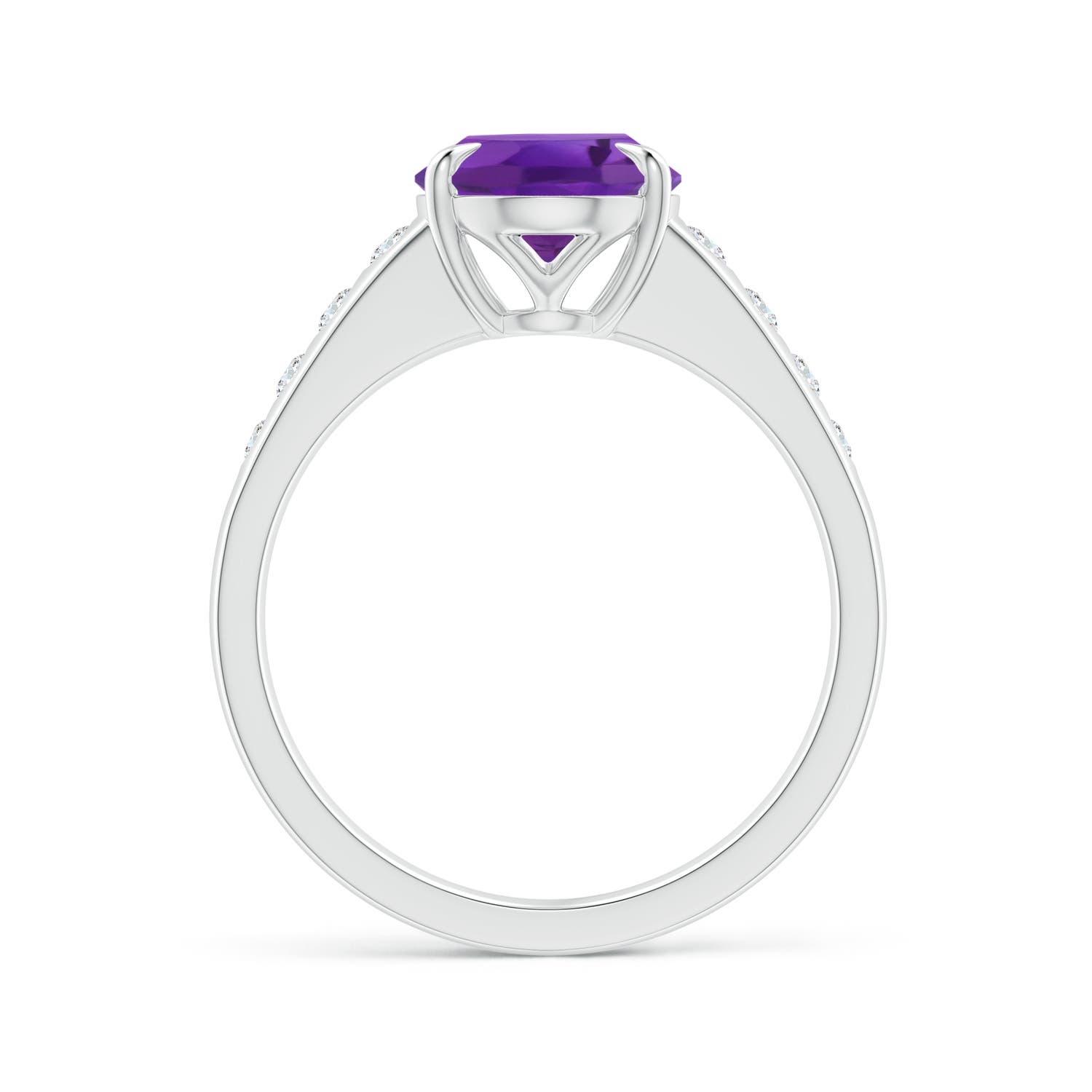 AAA - Amethyst / 2.5 CT / 14 KT White Gold