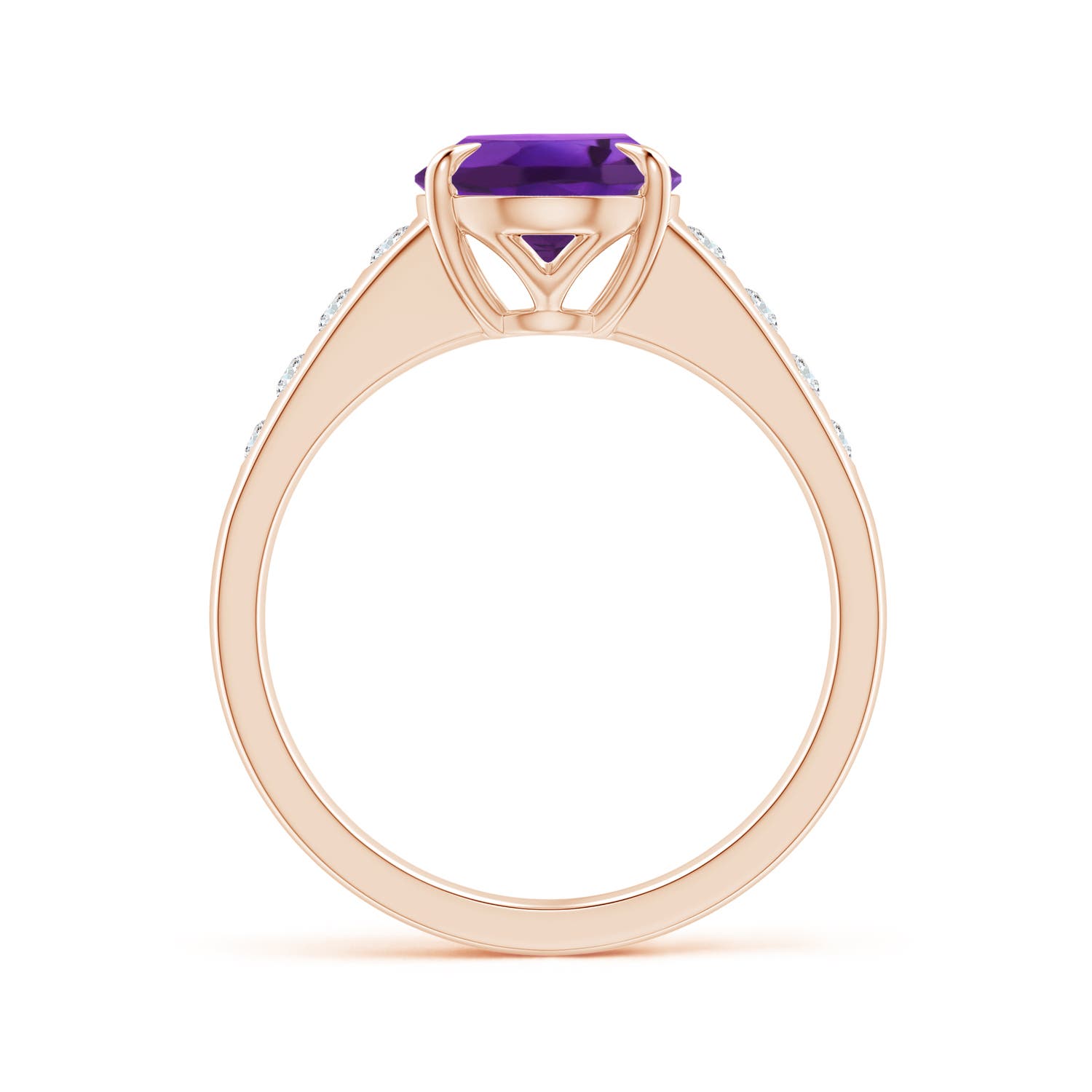 AAAA - Amethyst / 2.5 CT / 14 KT Rose Gold