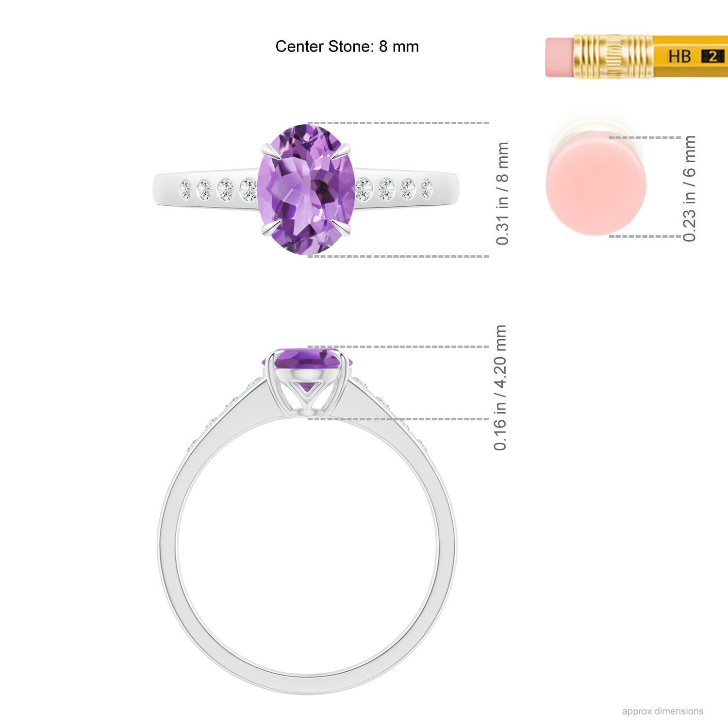 A - Amethyst / 1.31 CT / 14 KT White Gold