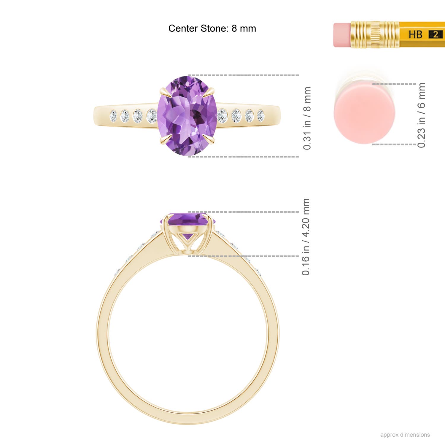 A - Amethyst / 1.31 CT / 14 KT Yellow Gold