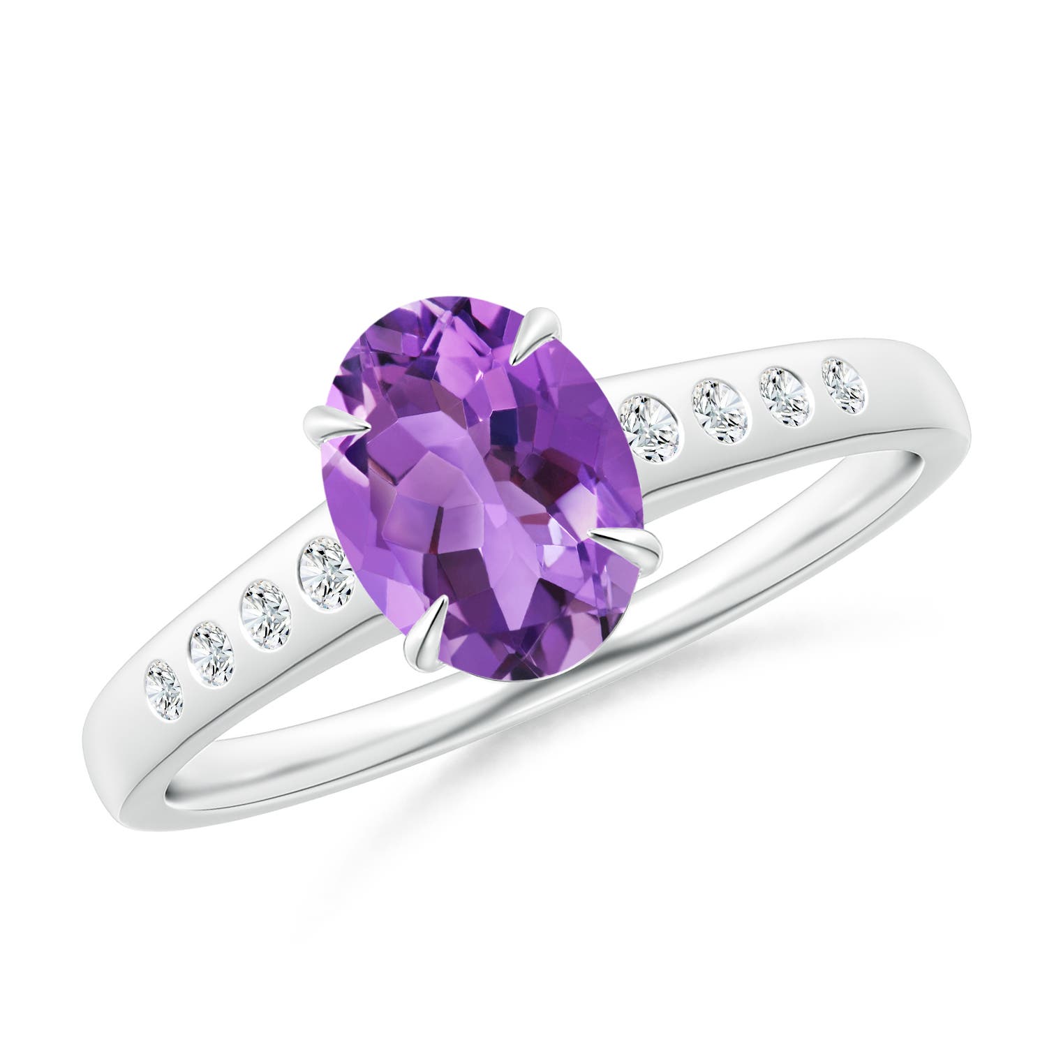 AA - Amethyst / 1.31 CT / 14 KT White Gold