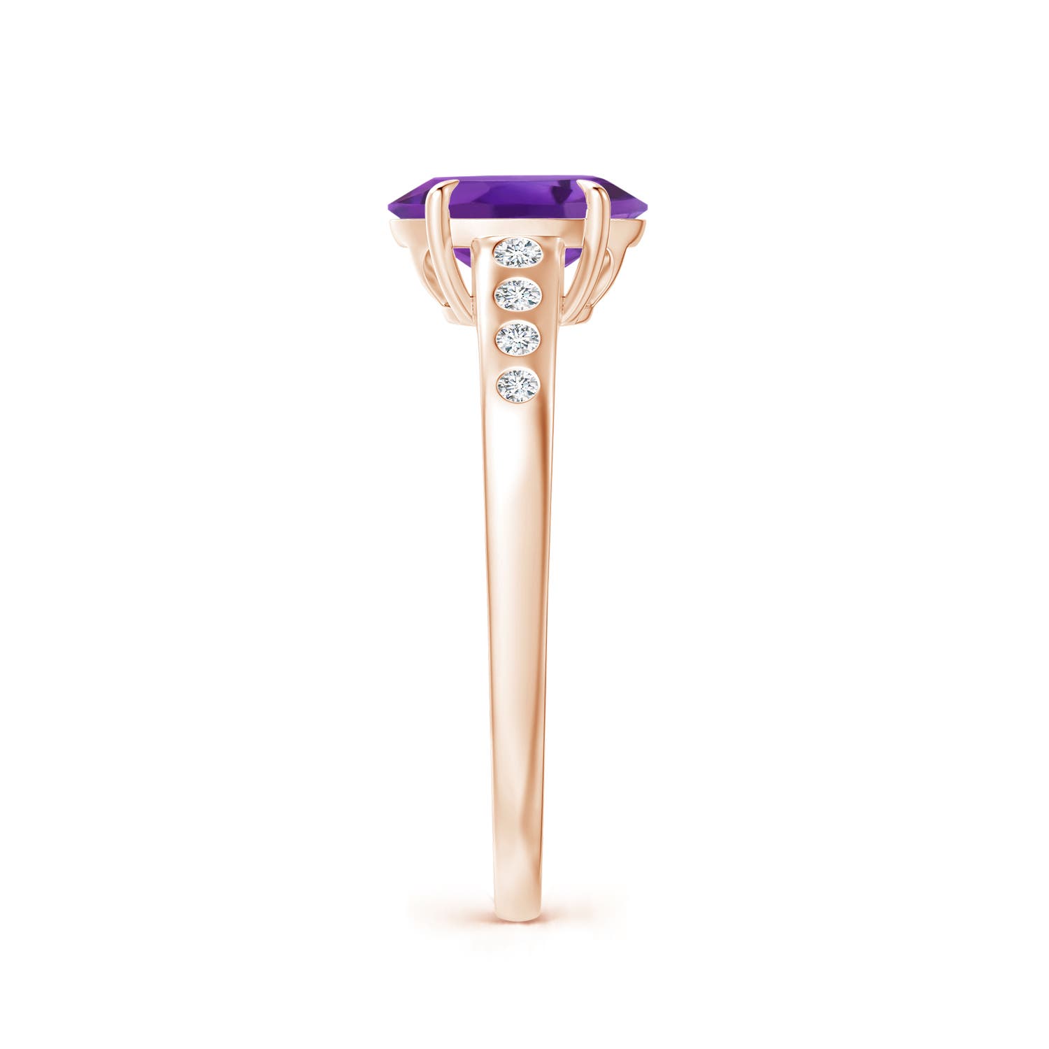 AAA - Amethyst / 1.31 CT / 14 KT Rose Gold