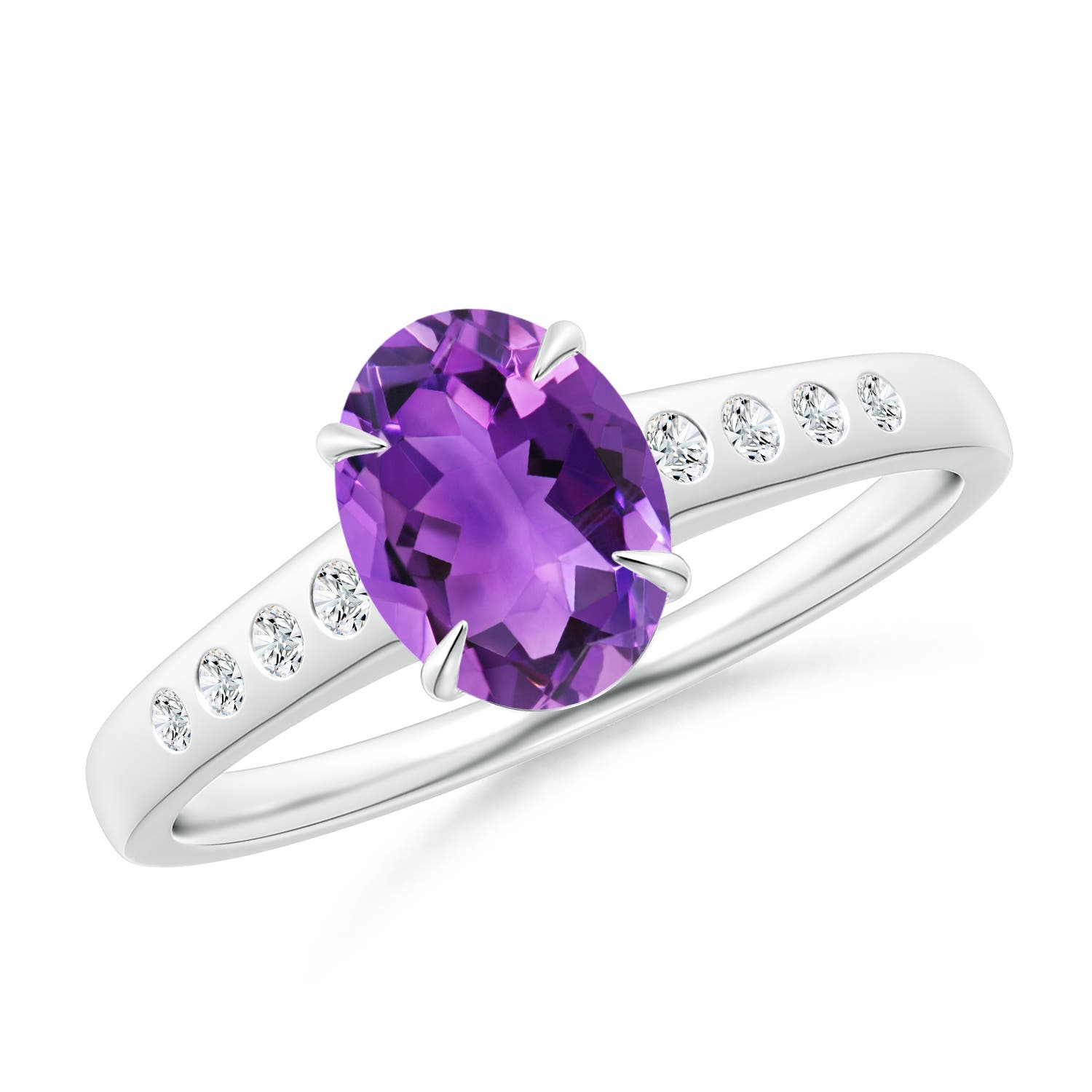 AAA - Amethyst / 1.31 CT / 14 KT White Gold