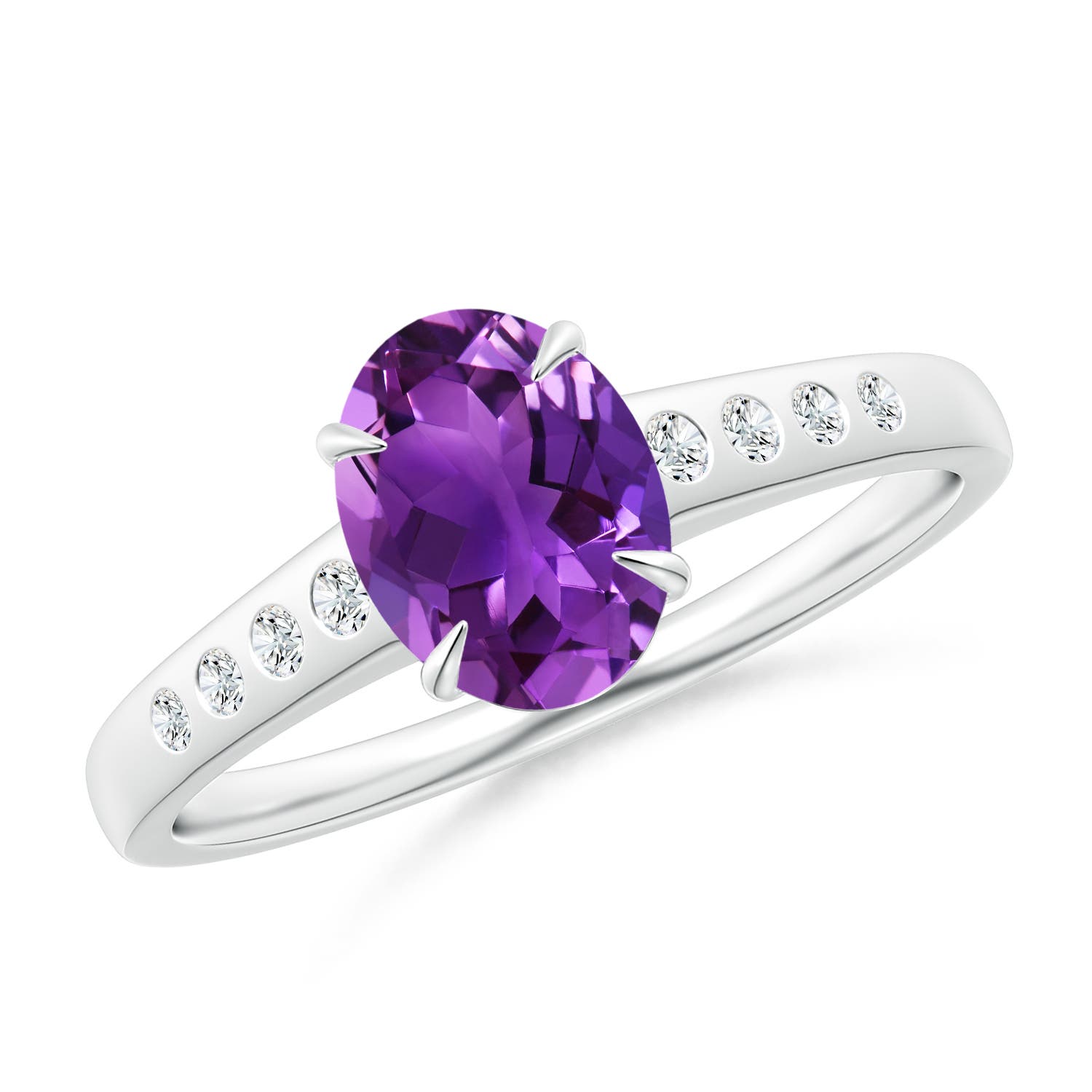 AAAA - Amethyst / 1.31 CT / 14 KT White Gold