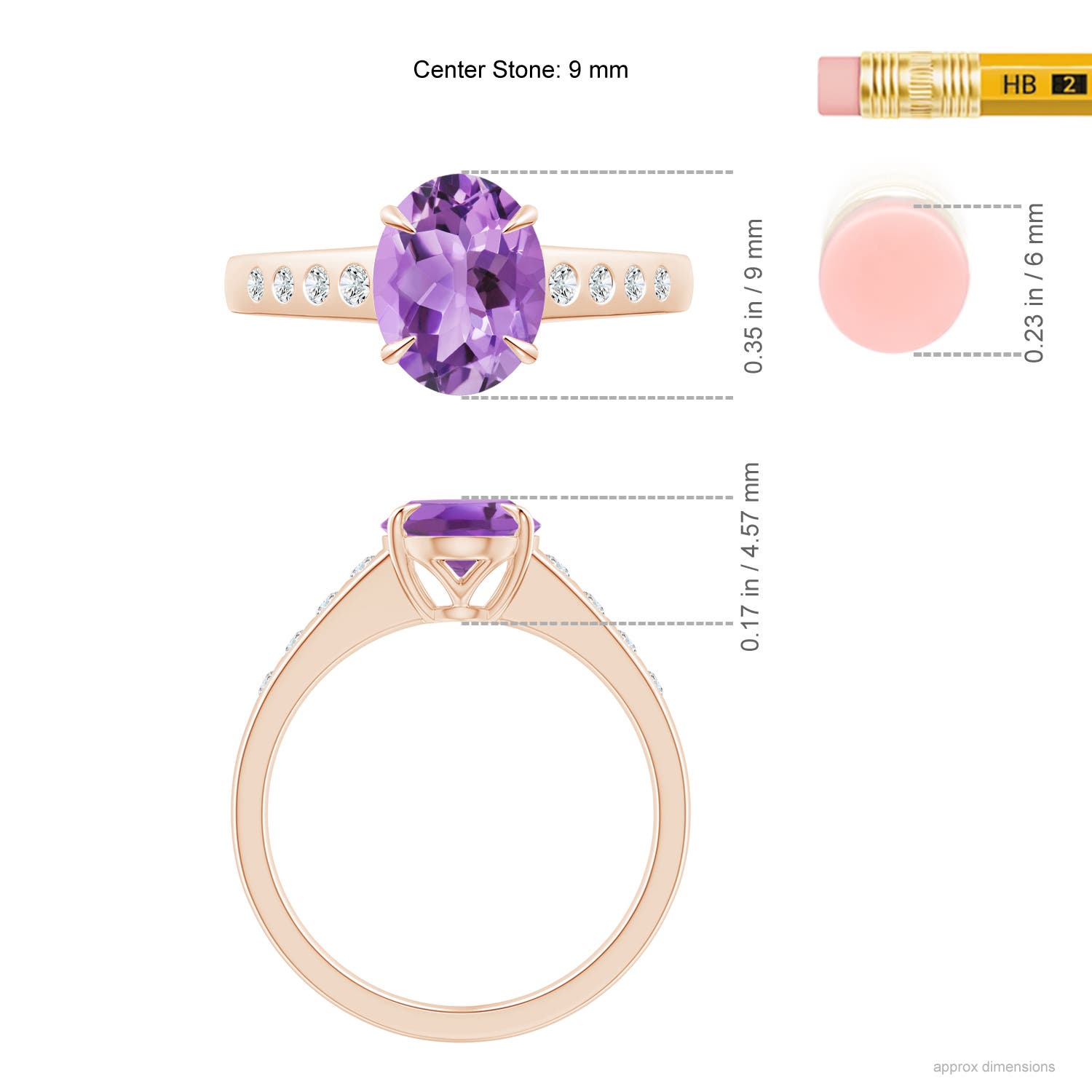 A - Amethyst / 1.79 CT / 14 KT Rose Gold