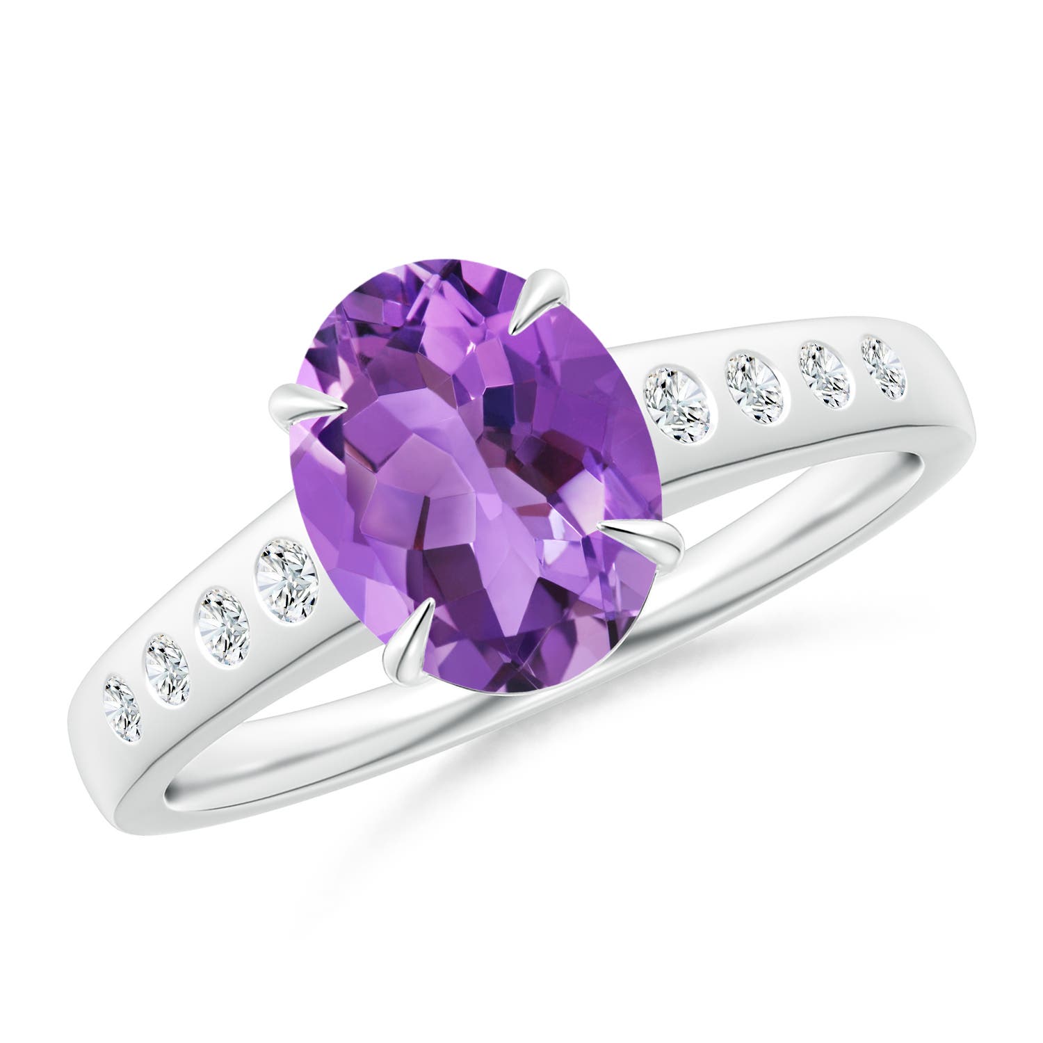 AA - Amethyst / 1.79 CT / 14 KT White Gold