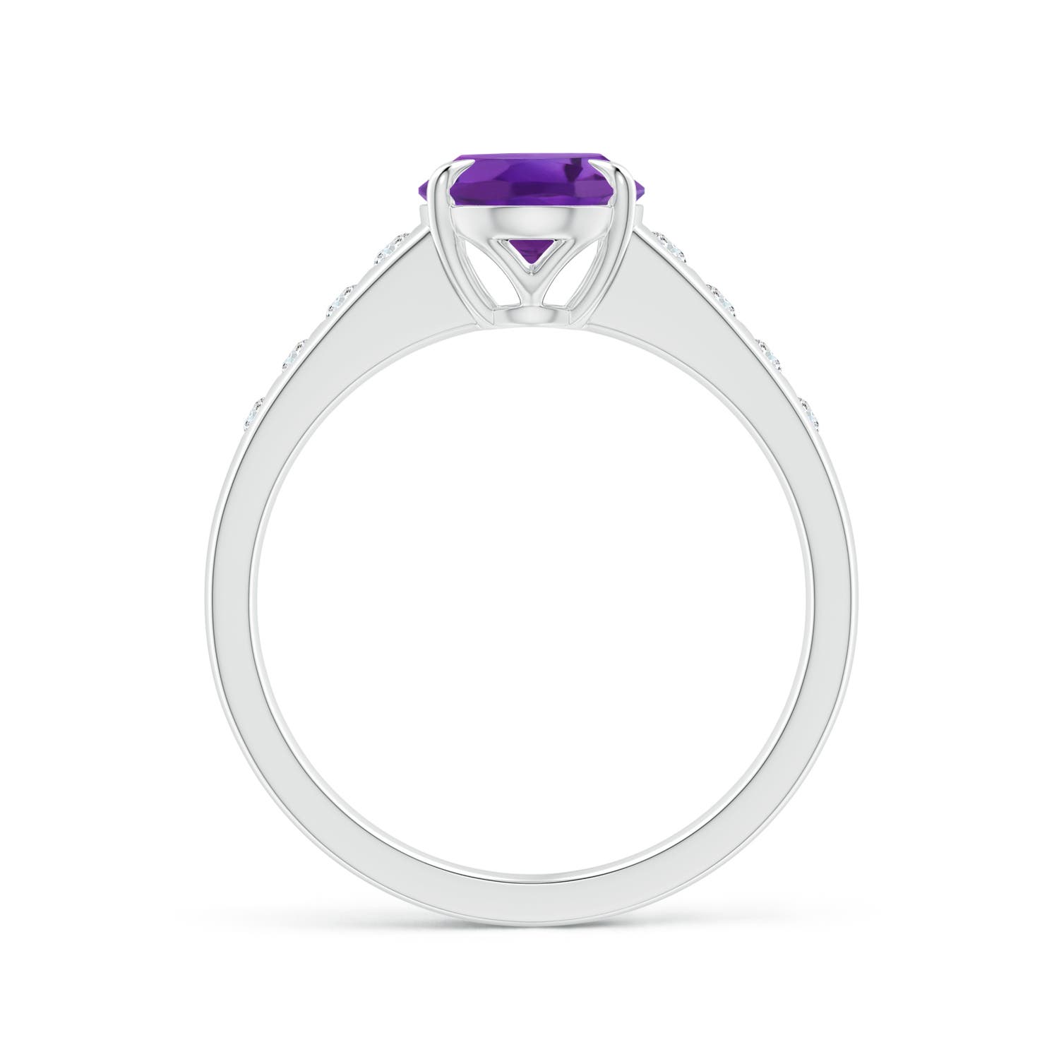 AAA - Amethyst / 1.79 CT / 14 KT White Gold