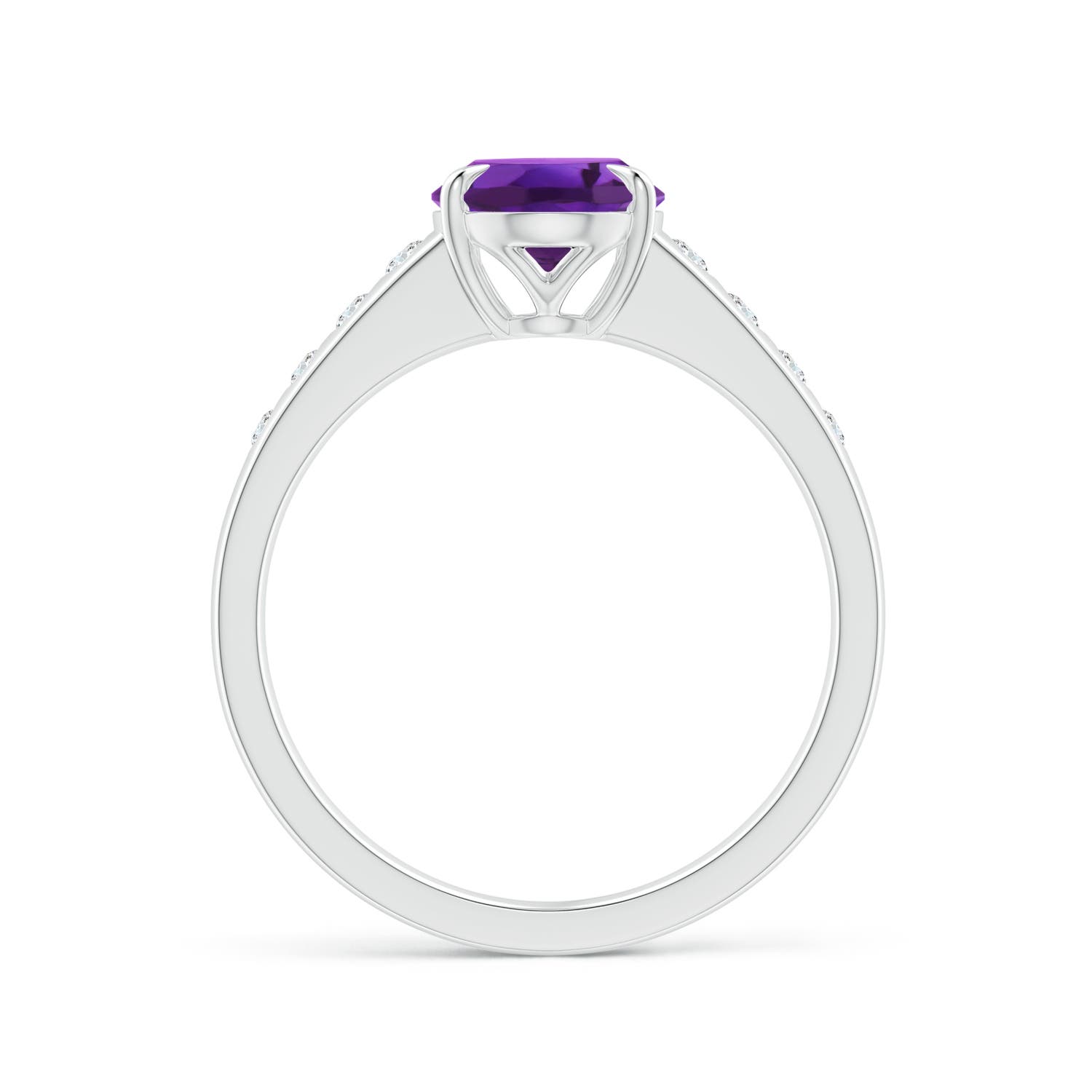 AAAA - Amethyst / 1.79 CT / 14 KT White Gold