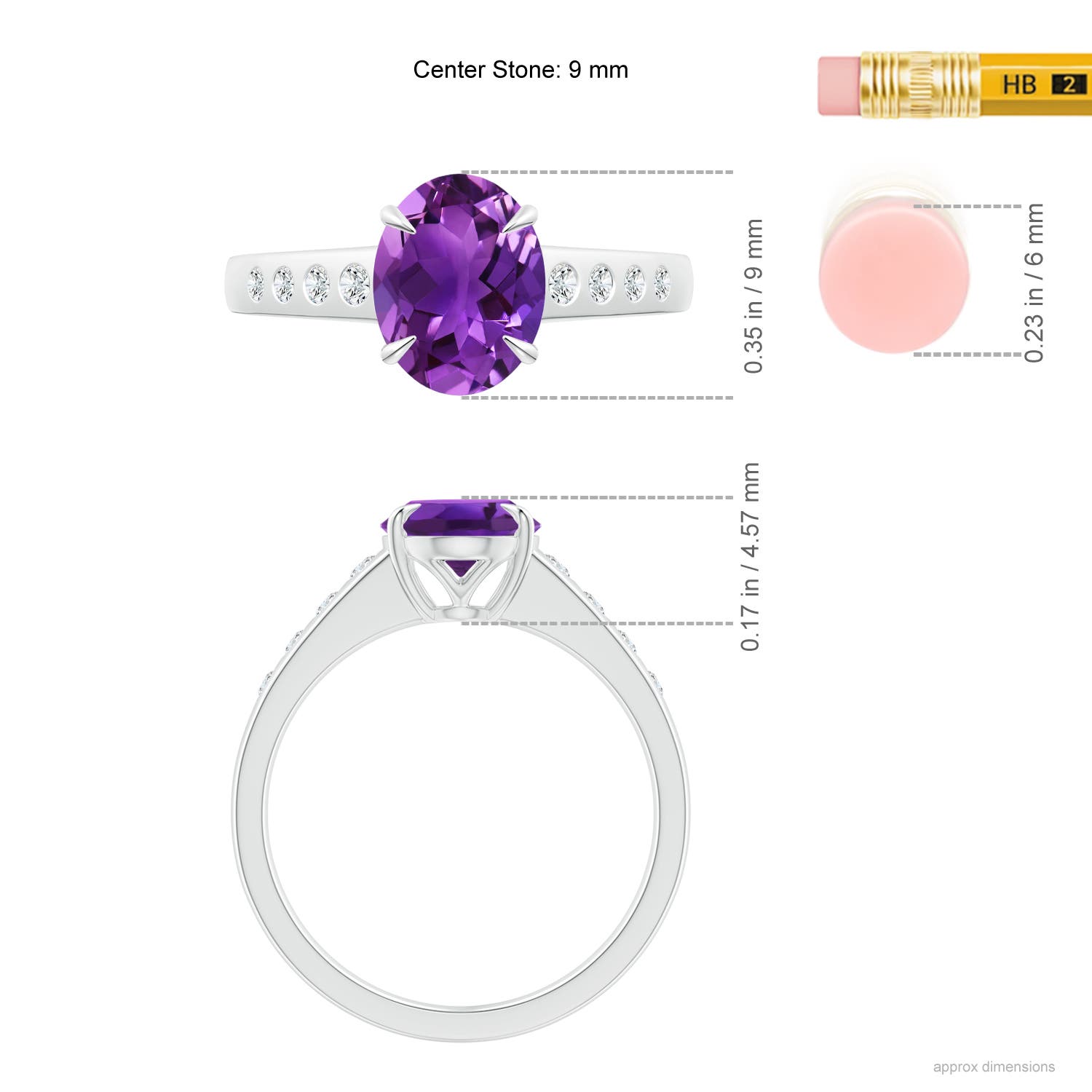 AAAA - Amethyst / 1.79 CT / 14 KT White Gold