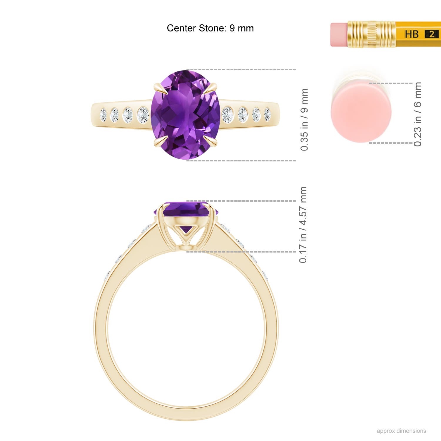 AAAA - Amethyst / 1.79 CT / 14 KT Yellow Gold