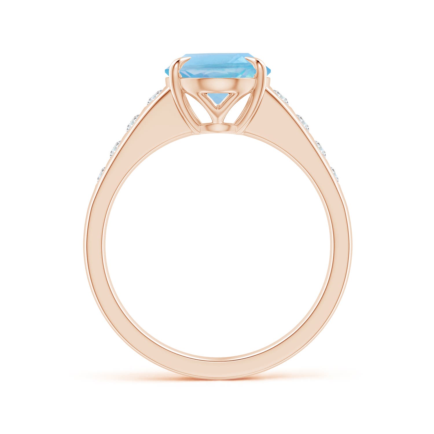 A - Swiss Blue Topaz / 3.47 CT / 14 KT Rose Gold