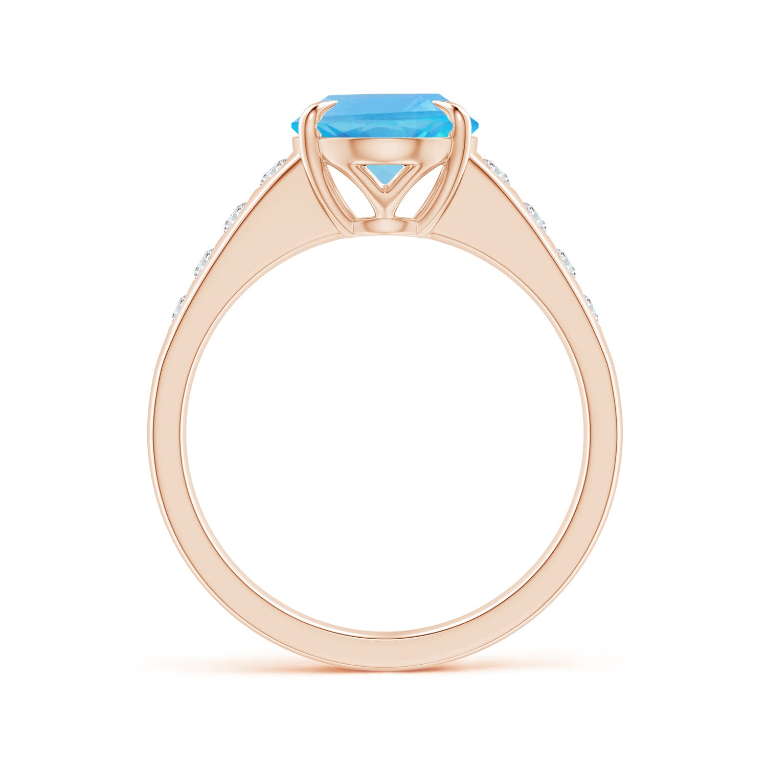 AA - Swiss Blue Topaz / 3.47 CT / 14 KT Rose Gold