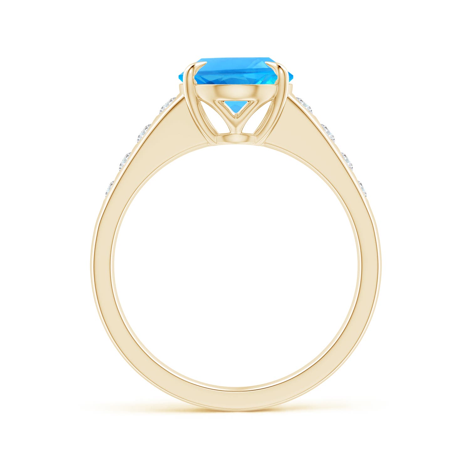 AAAA - Swiss Blue Topaz / 3.47 CT / 14 KT Yellow Gold