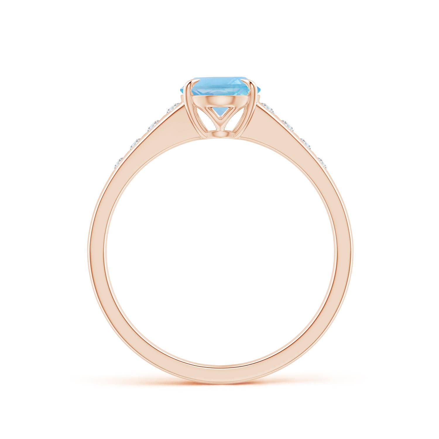 A - Swiss Blue Topaz / 1.66 CT / 14 KT Rose Gold