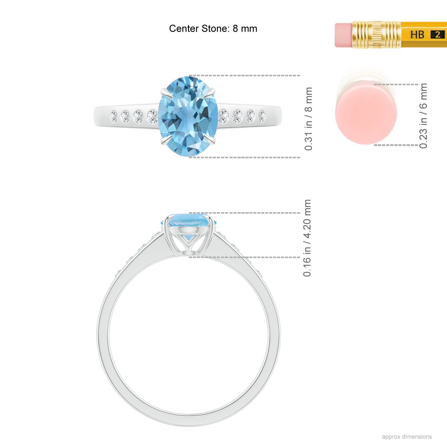 A - Swiss Blue Topaz / 1.66 CT / 14 KT White Gold