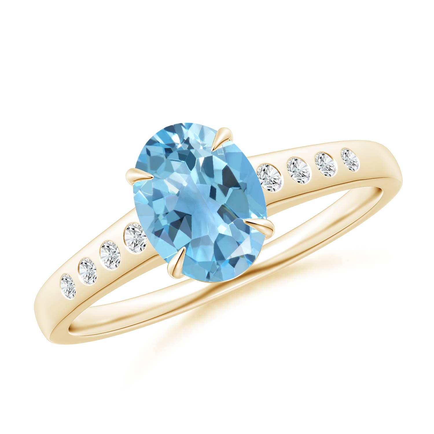 A - Swiss Blue Topaz / 1.66 CT / 14 KT Yellow Gold