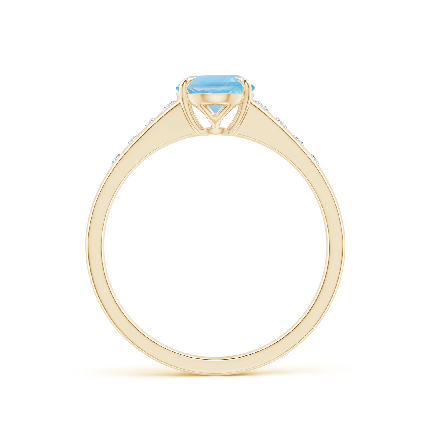 A - Swiss Blue Topaz / 1.66 CT / 14 KT Yellow Gold