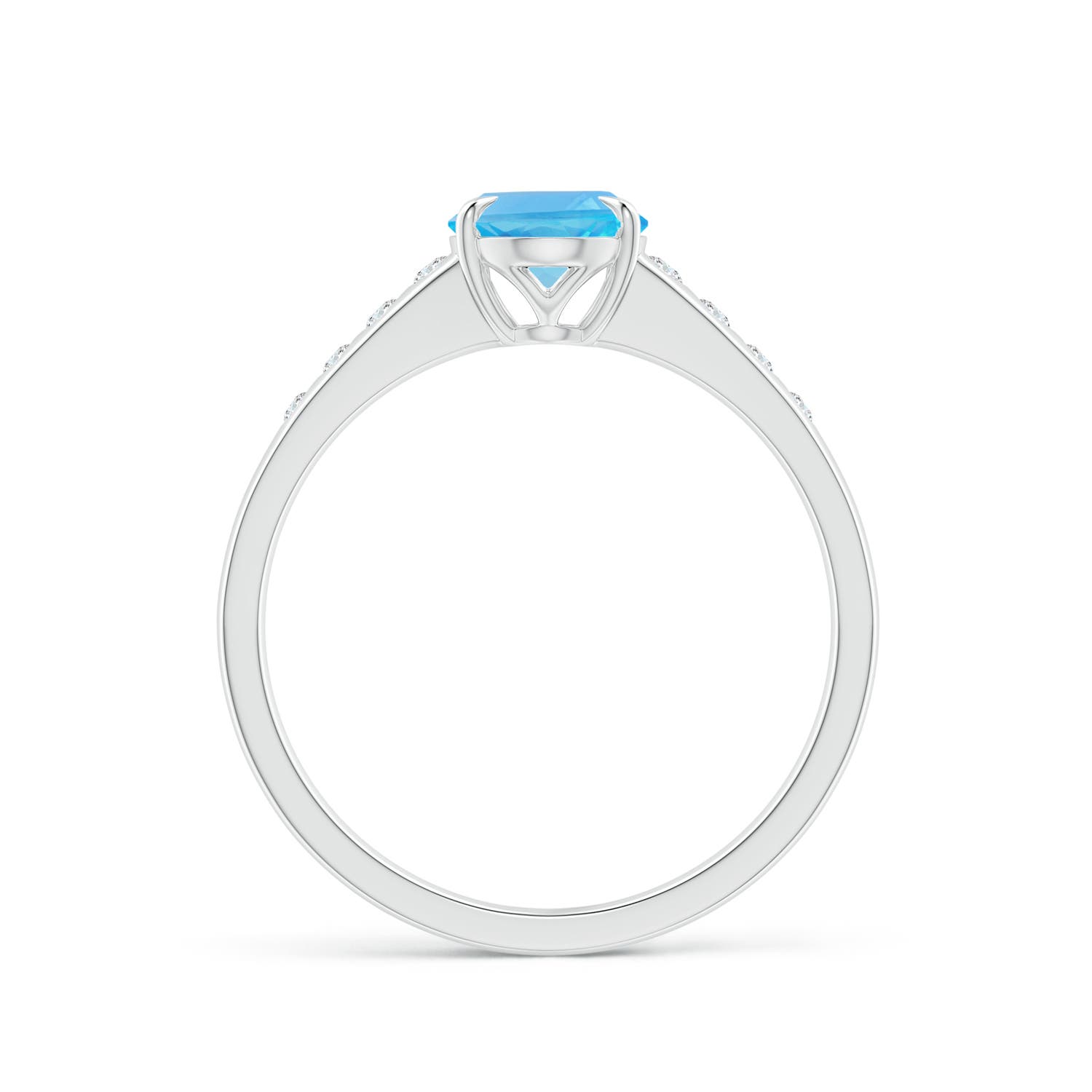 AA - Swiss Blue Topaz / 1.66 CT / 14 KT White Gold