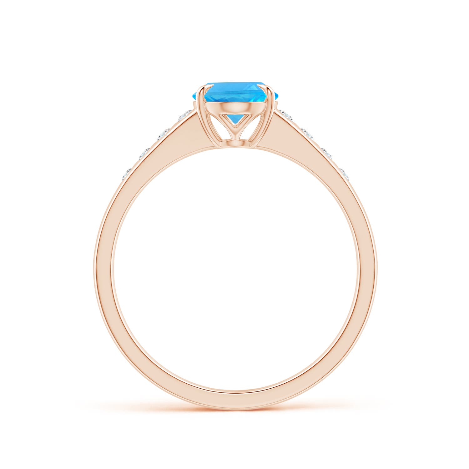 AAA - Swiss Blue Topaz / 1.66 CT / 14 KT Rose Gold