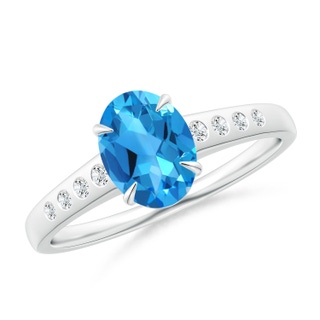 Oval AAAA Swiss Blue Topaz