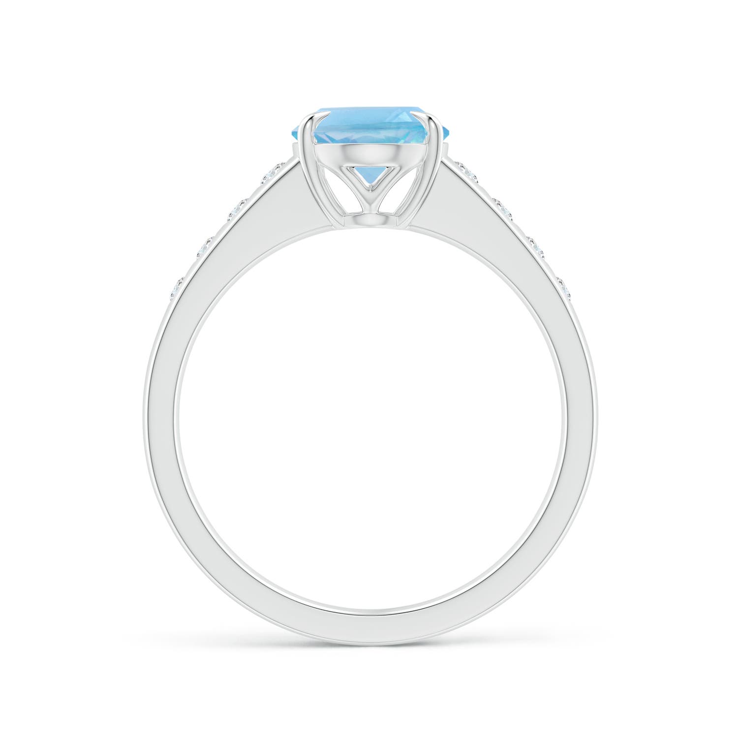 A - Swiss Blue Topaz / 2.44 CT / 14 KT White Gold