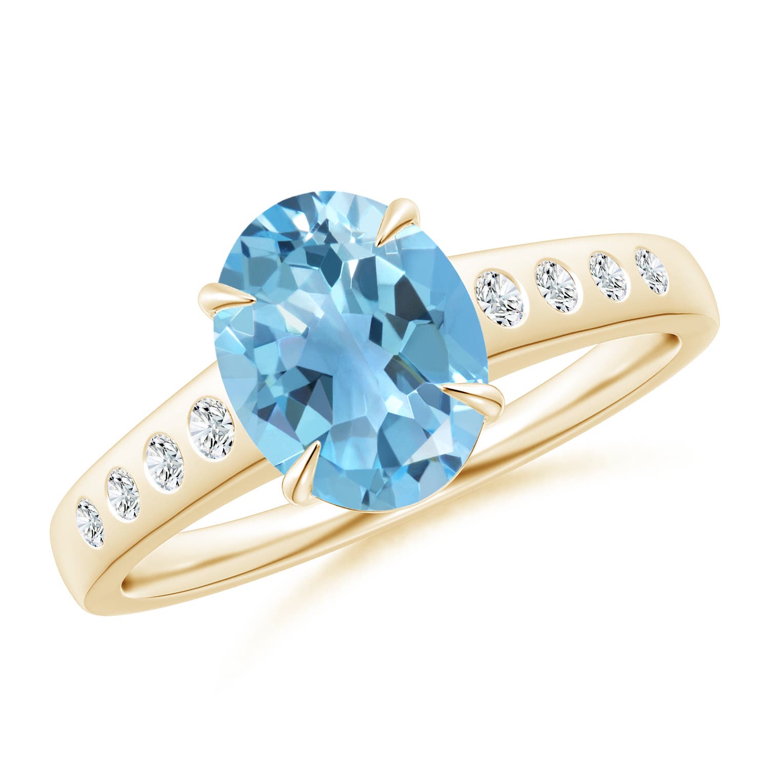 A - Swiss Blue Topaz / 2.44 CT / 14 KT Yellow Gold