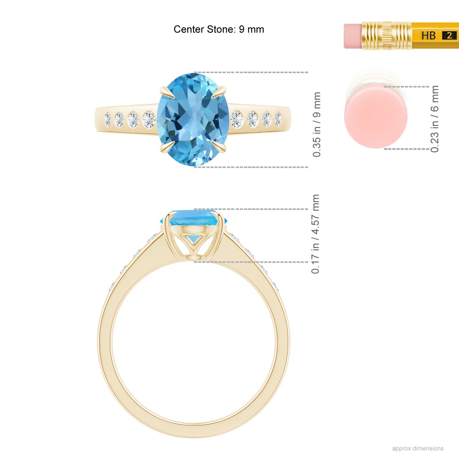 AA - Swiss Blue Topaz / 2.44 CT / 14 KT Yellow Gold