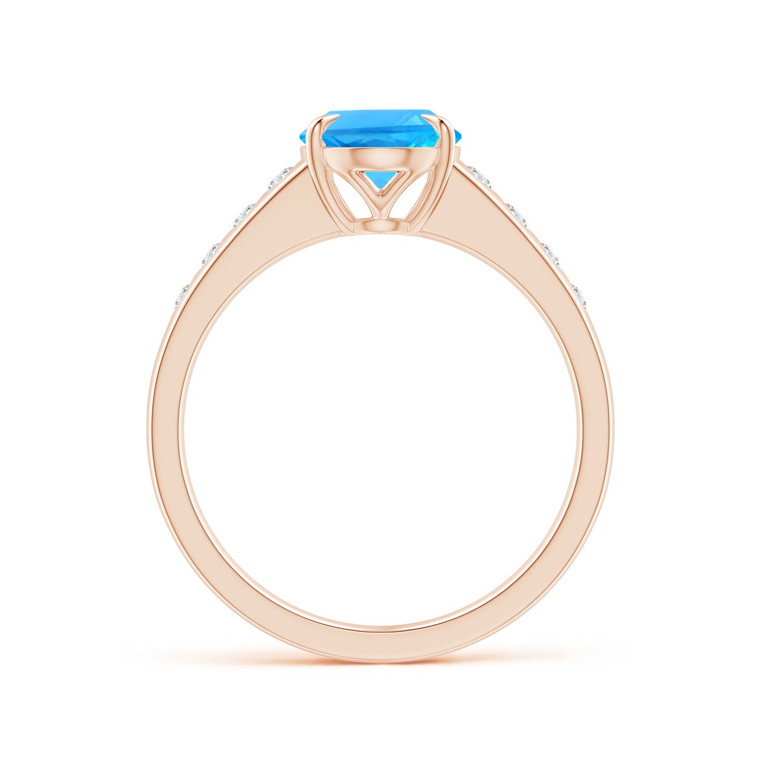 AAAA - Swiss Blue Topaz / 2.44 CT / 14 KT Rose Gold