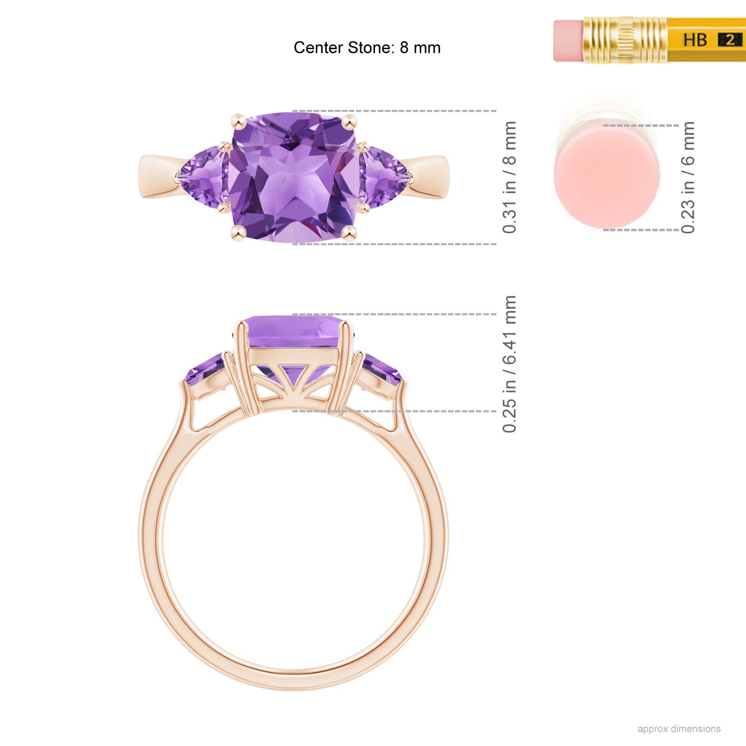 A - Amethyst / 2.6 CT / 14 KT Rose Gold