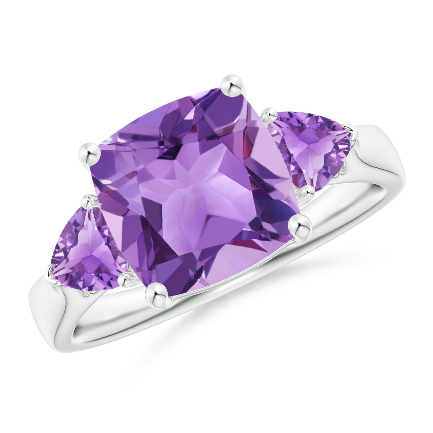 A - Amethyst / 3.9 CT / 14 KT White Gold