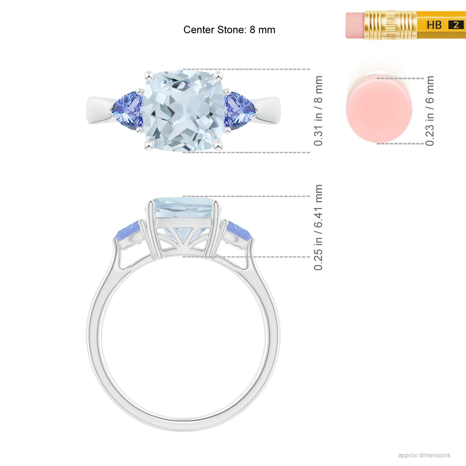 A - Aquamarine / 2.35 CT / 14 KT White Gold