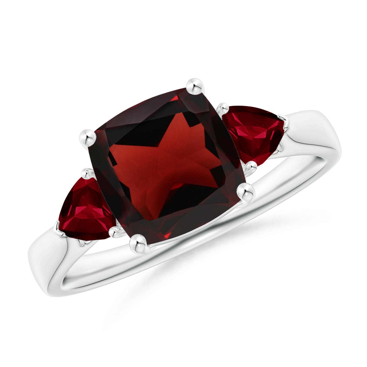 AA - Garnet / 3 CT / 14 KT White Gold