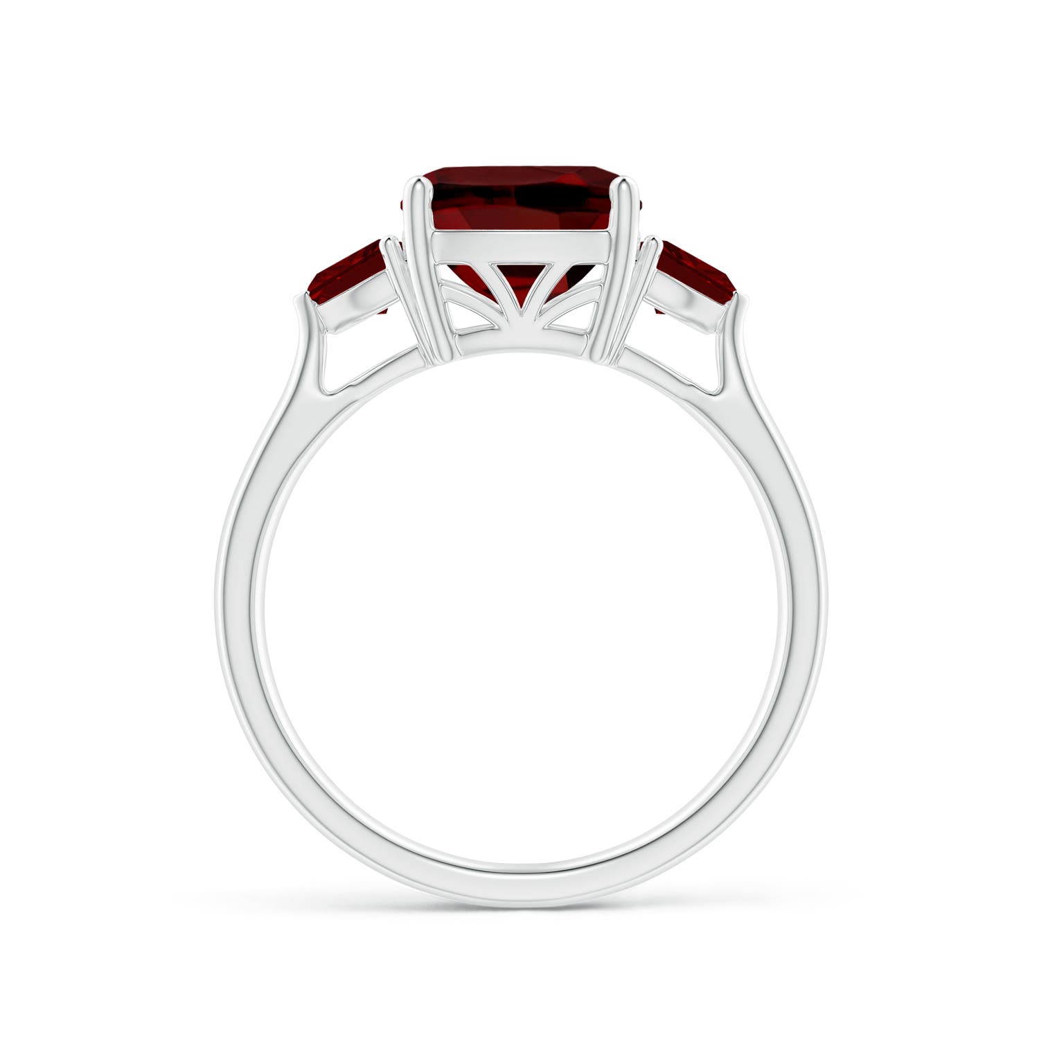 AAAA - Garnet / 3 CT / 14 KT White Gold