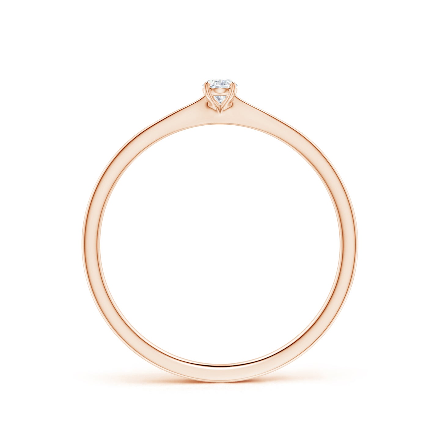 Pear-Shaped Natural Diamond Solitaire Engagement Ring