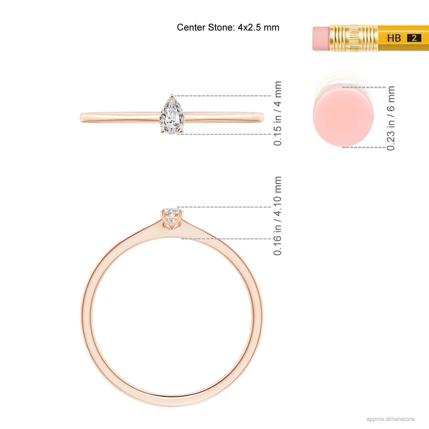 I-J, I1-I2 / 0.1 CT / 14 KT Rose Gold