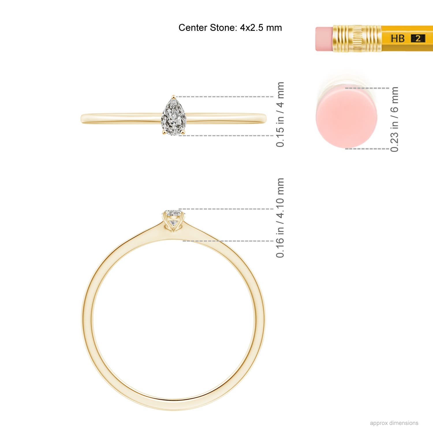 K, I3 / 0.1 CT / 14 KT Yellow Gold