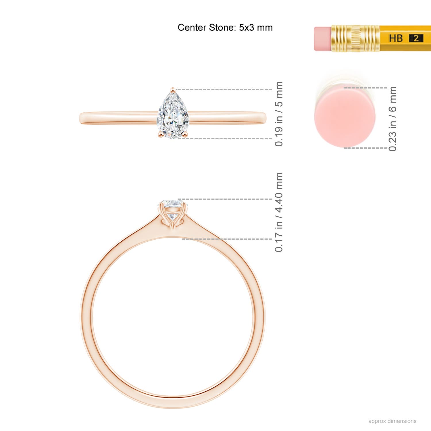 G, VS2 / 0.2 CT / 14 KT Rose Gold