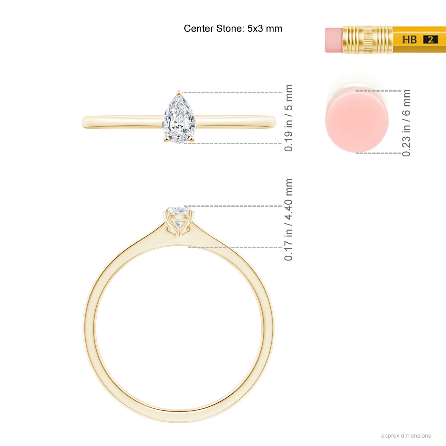 G, VS2 / 0.2 CT / 14 KT Yellow Gold