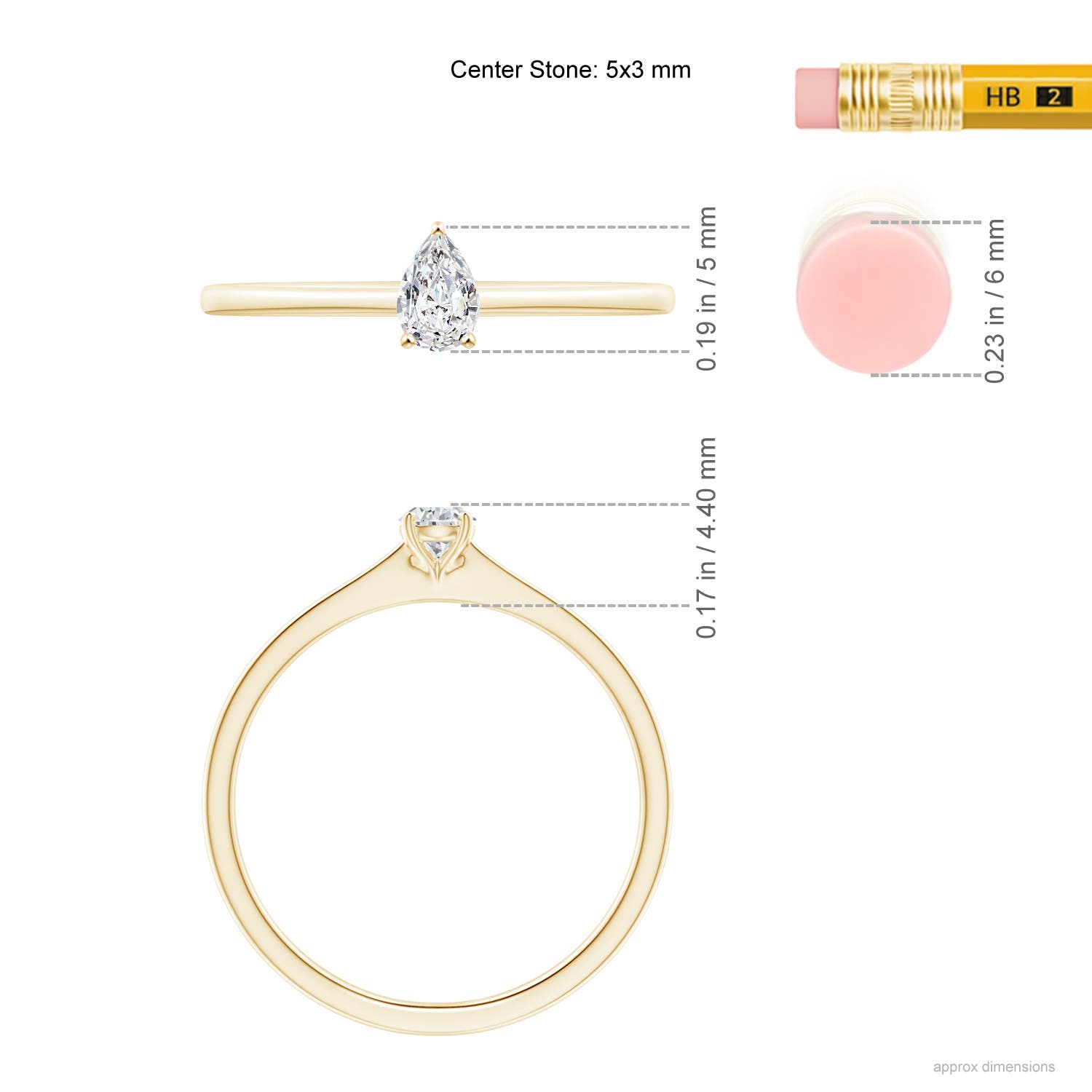 H, SI2 / 0.2 CT / 14 KT Yellow Gold