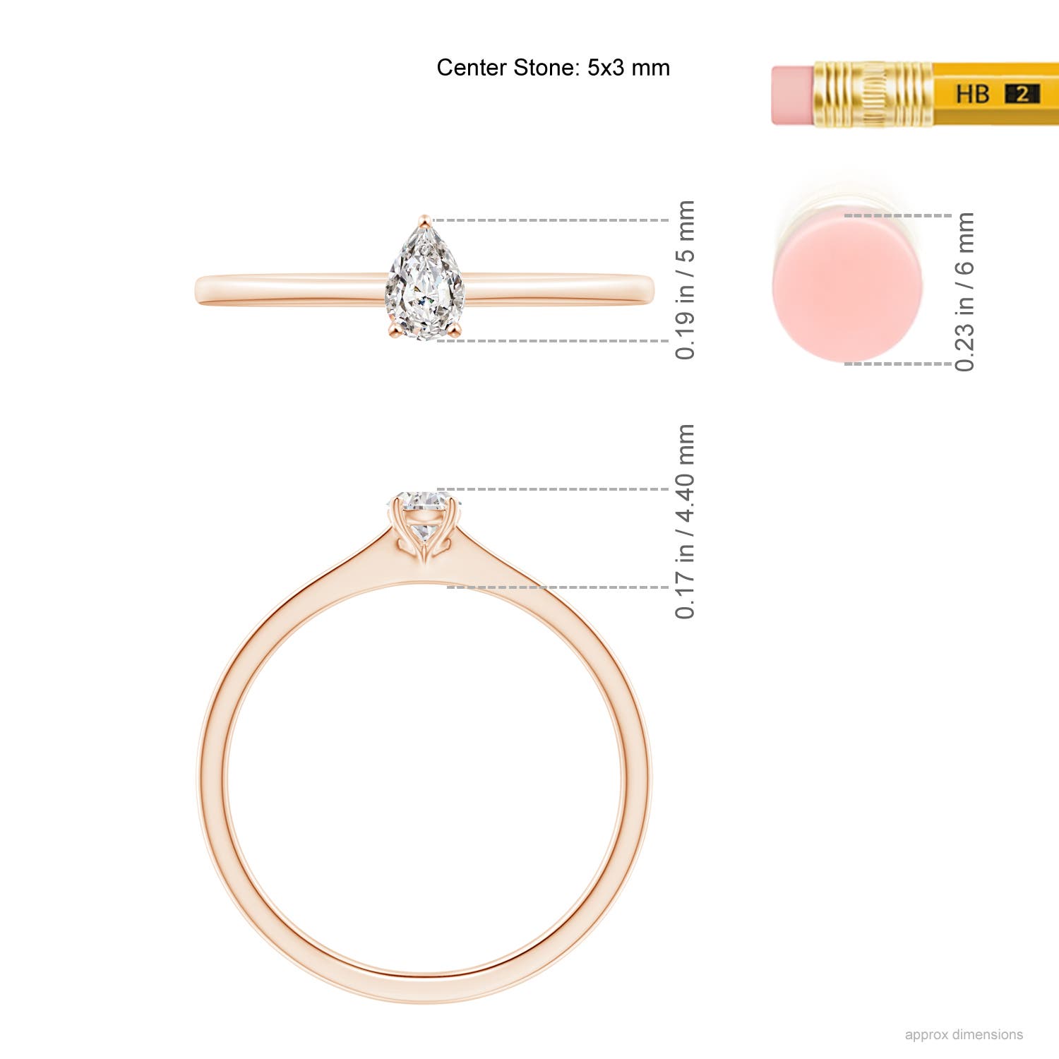 I-J, I1-I2 / 0.2 CT / 14 KT Rose Gold