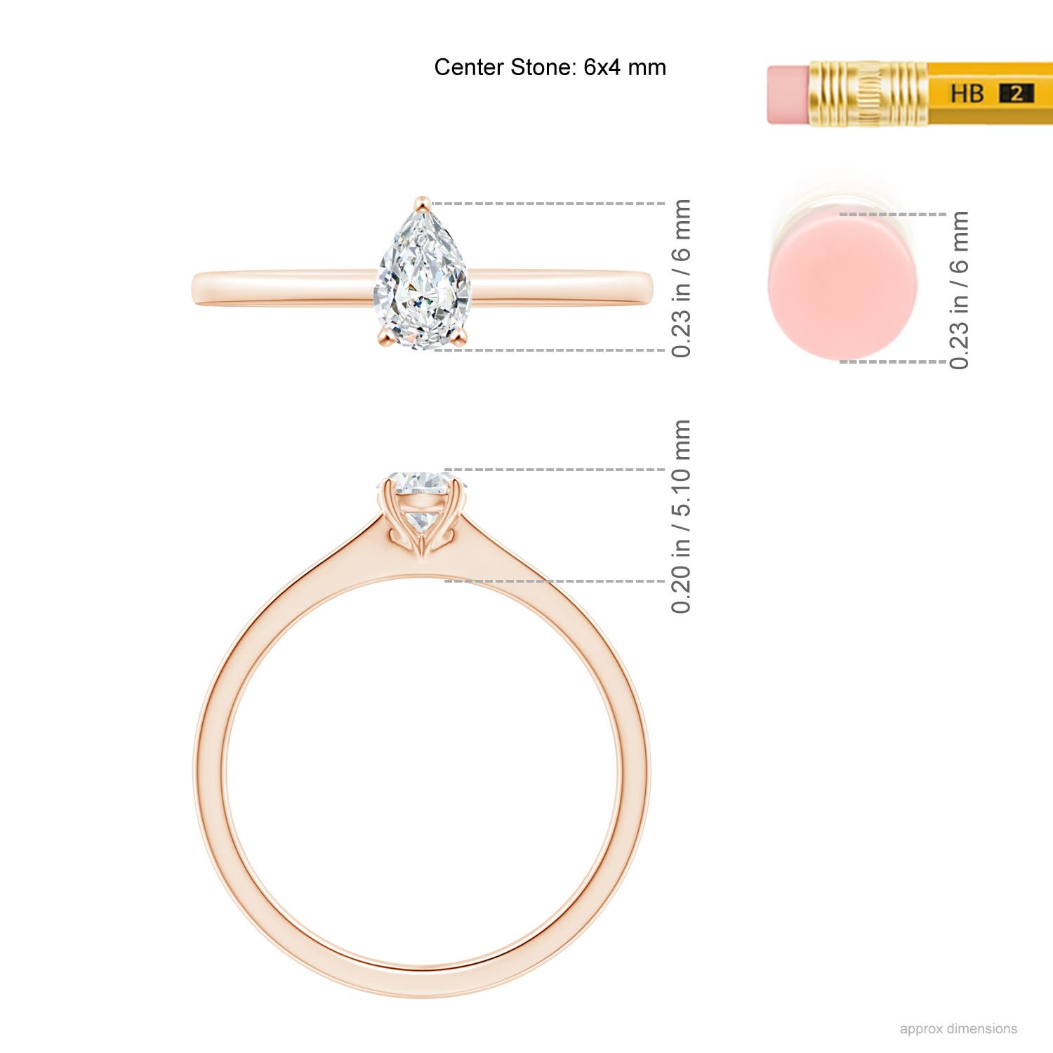 G, VS2 / 0.4 CT / 14 KT Rose Gold