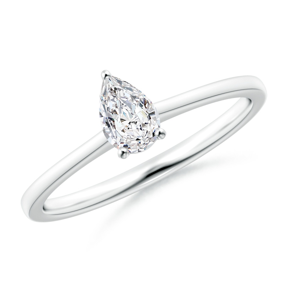 6x4mm HSI2 Pear-Shaped Diamond Solitaire Engagement Ring in White Gold 