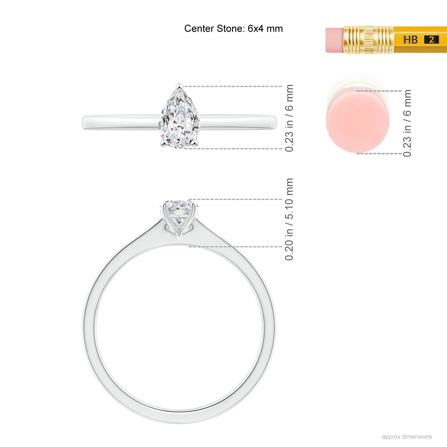 H, SI2 / 0.4 CT / 14 KT White Gold