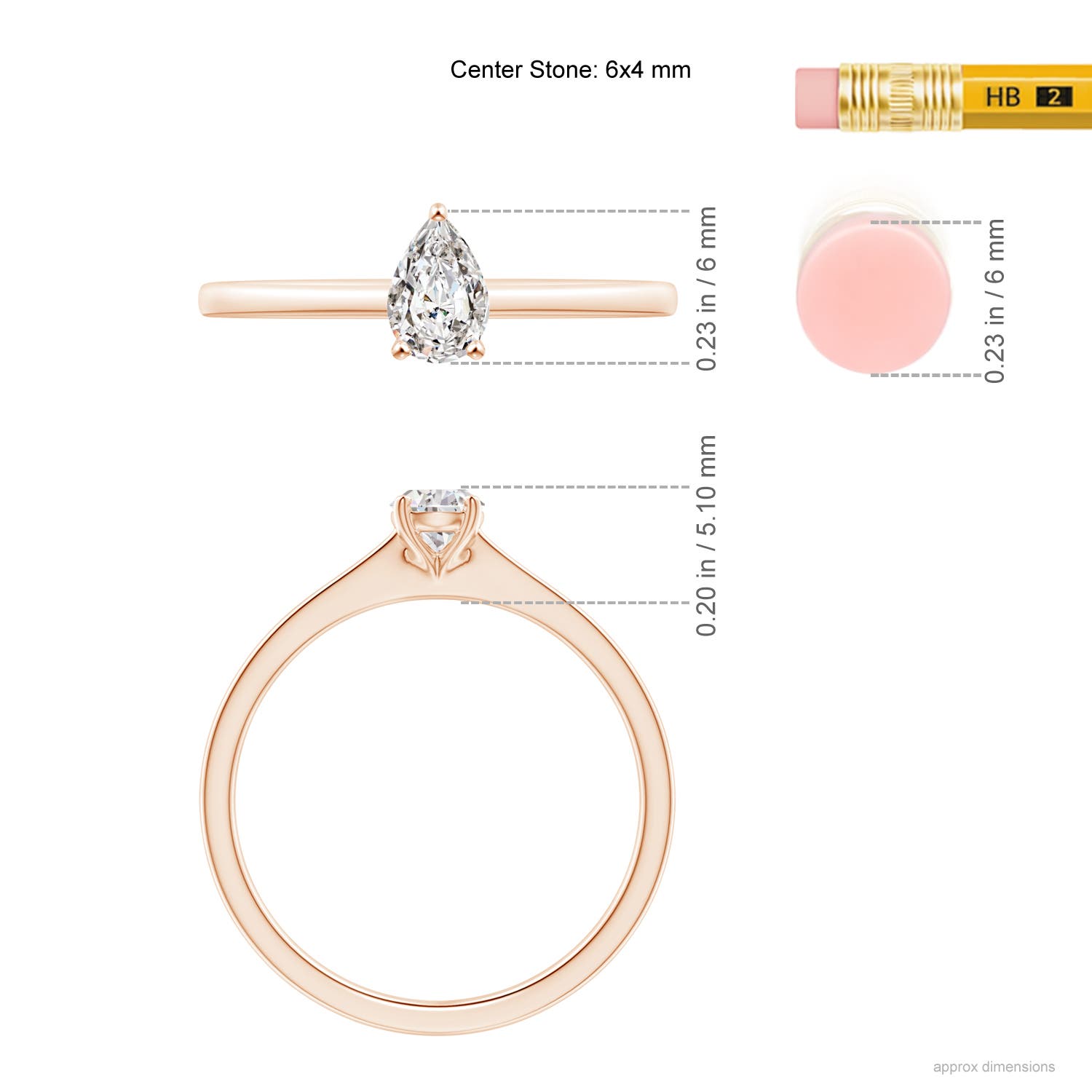 I-J, I1-I2 / 0.4 CT / 14 KT Rose Gold