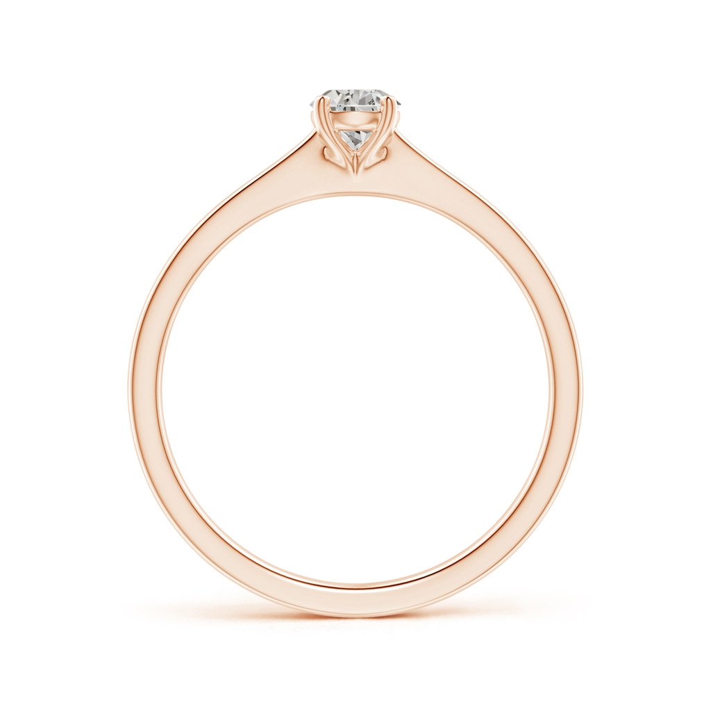 6x4mm KI3 Pear-Shaped Diamond Solitaire Engagement Ring in Rose Gold Side-1