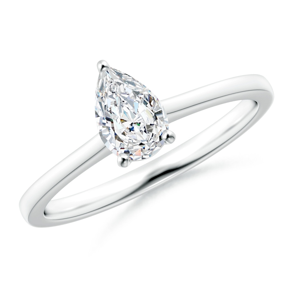 7x5mm GVS2 Pear-Shaped Diamond Solitaire Engagement Ring in P950 Platinum 