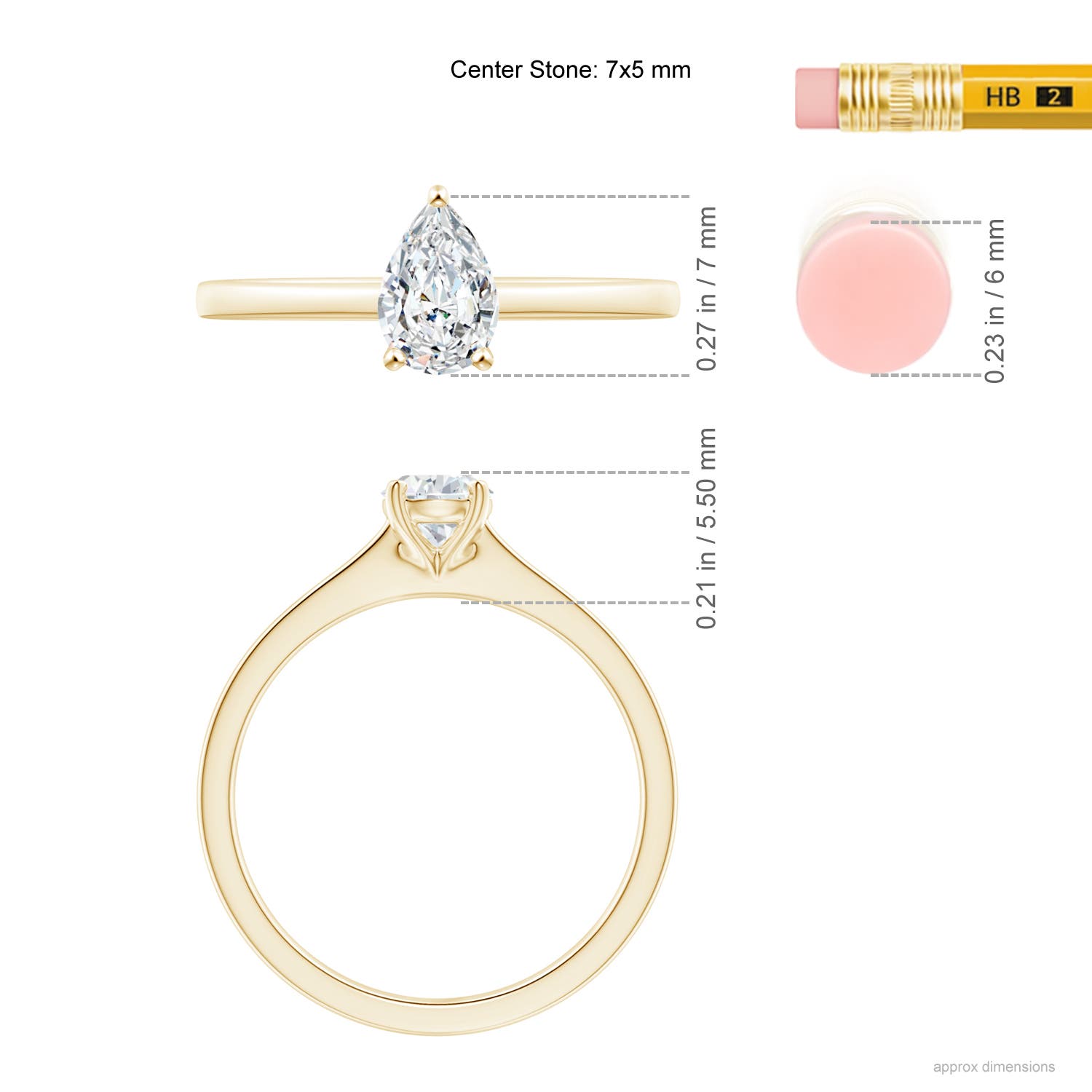 G, VS2 / 0.71 CT / 14 KT Yellow Gold