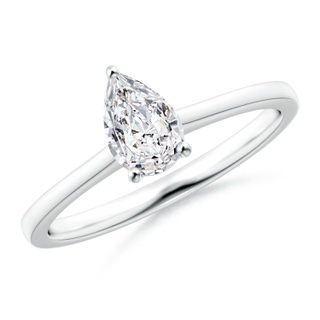 7x5mm HSI2 Pear-Shaped Diamond Solitaire Engagement Ring in P950 Platinum